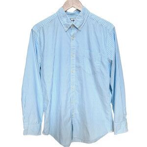 Boden Men’s Long Sleeve Blue White Stripe Button Down Cotton Slim Shirt. Medium.